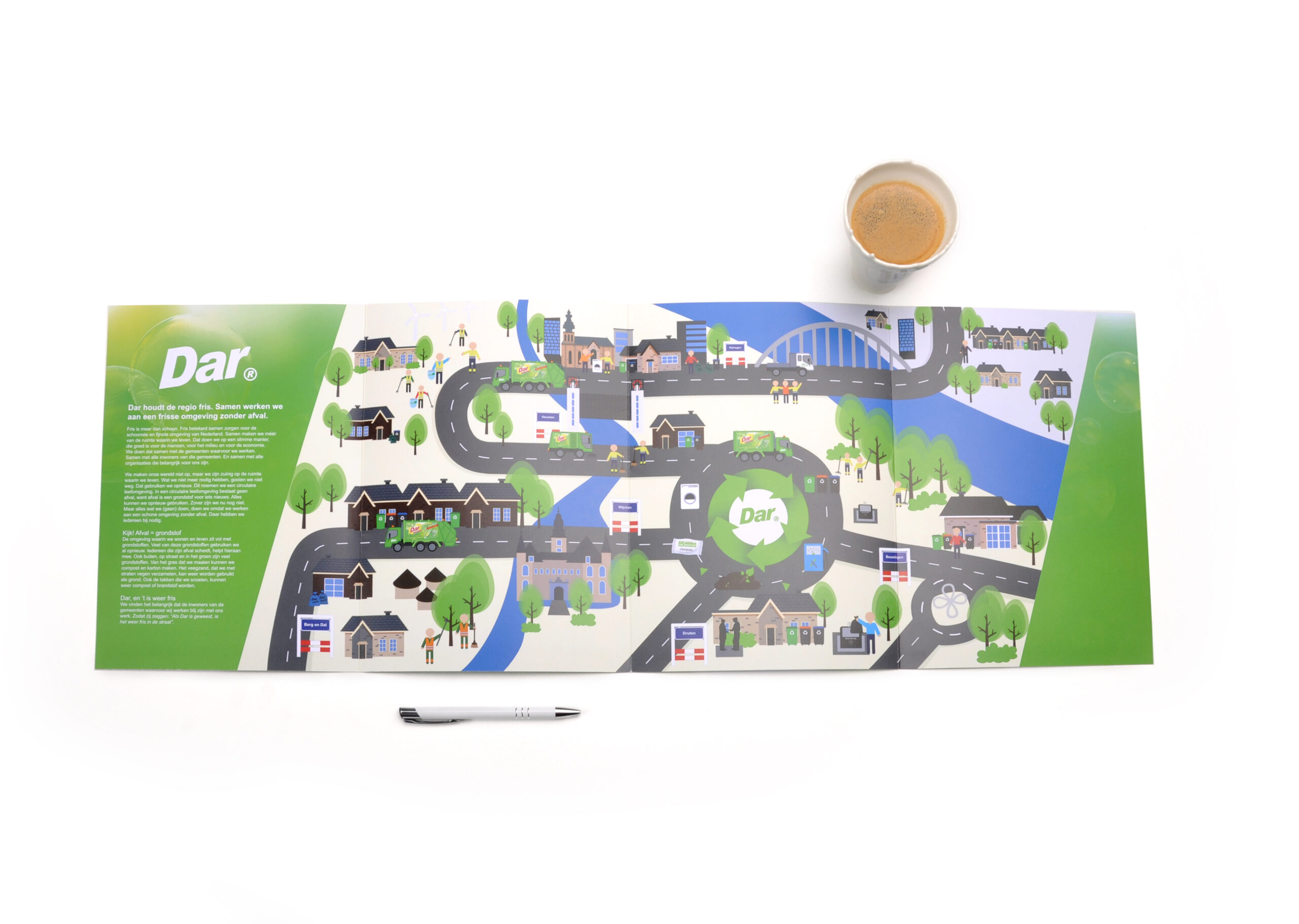 Vormgeving jaarverslag Dar met infographic